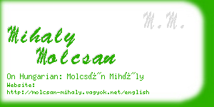 mihaly molcsan business card